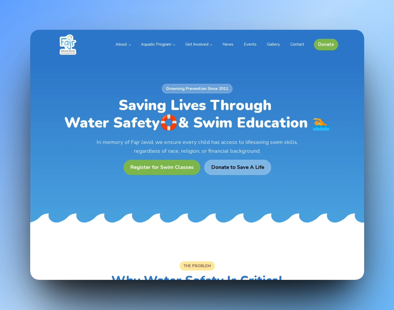Fajr Memorial Foundation Website Preview